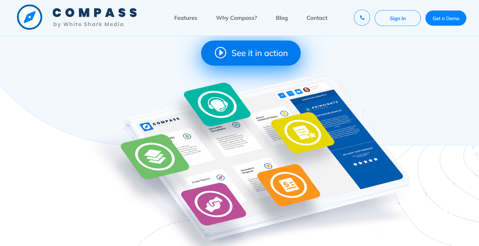 Digital Marketing Tool for Sales | Compass by White Shark Media